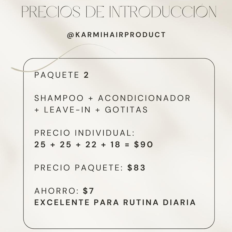 SHAMPOO + CONDITIONER + LEAVE-IN + SERUM